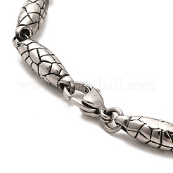 Bracelets à maillons ovales en acier inoxydable 304 à motif serpent&nbsp;BJEW-E094-10AS