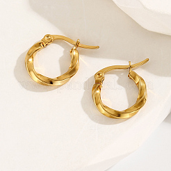 Pendientes de aro giratorios de acero inoxidable 201 de moda&nbsp;RQ5508