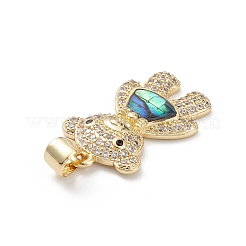 Ciondoli in ottone con placcatura a cremagliera con micro pavé di zirconi chiari&nbsp;KK-L155-62G