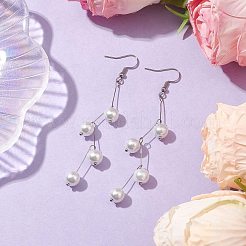 Perle di vetro orecchini pendenti&nbsp;EJEW-JE05987