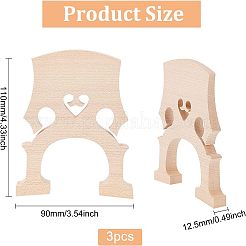 Ponts de violoncelle en bois d'érable&nbsp;AJEW-WH0248-123
