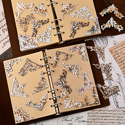 6 Satz Papieraufkleber mit Eckmotiven in 6 Farben&nbsp;DIY-SP0005-61