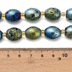 Perles de cristal de géode druzy naturelles électroplaquées&nbsp;G-F833-O01-01B
