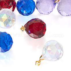 8 Stück 4 Farben transparente K9-Glasanhänger&nbsp;FIND-TA0003-17