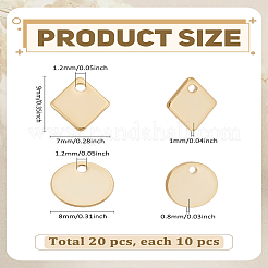 Ensemble de pendentifs en acier inoxydable 304&nbsp;STAS-LP0003-99