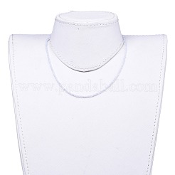 Natürliche blaue Spitze Achat Perlen Halsketten&nbsp;NJEW-JN02492-04
