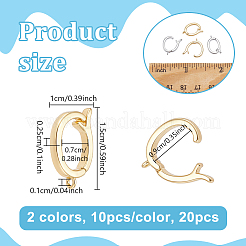 20 pz. 2 colori ottone rinforzatore accorciatore pendente cauzione&nbsp;KK-UN0005-72