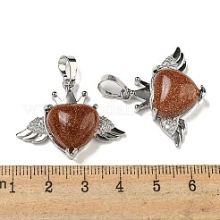 Synthetischer Goldfluss mit klaren Zirkonia-Anhängern&nbsp;G-G133-02P-27