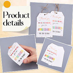 100 tarjeta de papel rectangular con temática de cumpleaños con kit de cordón de yute de 20 m&nbsp;DIY-SP0003-89D