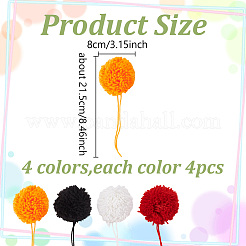 16 Stück 4 Farben Polyester Weihnachtskugel Ornament Zubehör&nbsp;DIY-MA0006-37