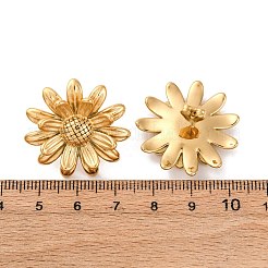 Orecchini a bottone in acciaio inossidabile 304&nbsp;EJEW-A136-02G