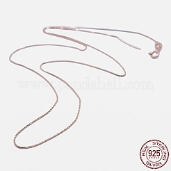 Collane 925 sterling casella catena&nbsp;STER-F039-45cm-05RG