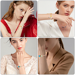 10 Stück 5 Farben Messing Armbandherstellung im europäischen Stil&nbsp;MAK-SC0001-10