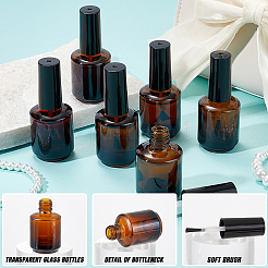 Leere Flasche aus transparentem Glasnagellack&nbsp;AJEW-GF0009-78