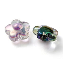 Placcatura uv perline acriliche trasparenti iridescenti arcobaleno&nbsp;OACR-C007-03