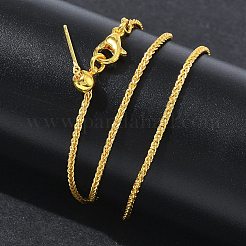 Collares deslizantes ajustables con cadena de trigo de latón para mujer&nbsp;KK-CBA4FD4-02G