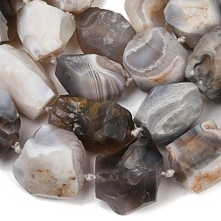 Rohe grobe natürliche Botswana Achat Perlen Stränge&nbsp;G-S396-04A