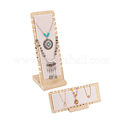 Bambus Holz Schmuck Sammlung Halskette Display stehen&nbsp;ODIS-WH0005-06