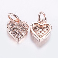 Langanhaltende vergoldete Zirkonia Charms aus Messing&nbsp;X-ZIRC-F069-41RG