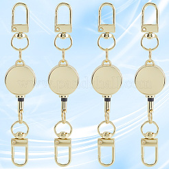 4 fermoir porte-clés rétractable en alliage robuste&nbsp;FIND-SC0016-49G