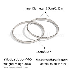 Ensemble de bracelets classiques en acier inoxydable 304 pour femmes&nbsp;DB9635-4