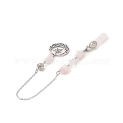 Natürliche spitze Wünschelpendel aus Rosenquarz&nbsp;PALLOY-JF02009-05