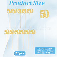 12 Stück Papier-Kuchenetikett&nbsp;AJEW-SP0004-14