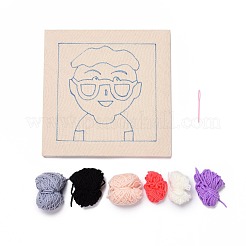 Junge mit brille locher stickerei liefert kit&nbsp;LS-DIY-H155-01