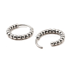 Orecchini a cerchio in acciaio chirurgico inossidabile 316&nbsp;EJEW-D096-05E-AS