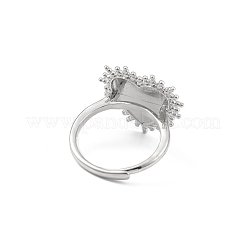 Chevalière coeur émail réglable&nbsp;RJEW-K240-01P
