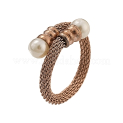 Offene Manschettenringe aus 304 Edelstahl für Damen&nbsp;RJEW-F173-02RG