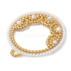 Pendenti con perline di semi di howlite naturale e vetro&nbsp;PALLOY-MZ01268-03