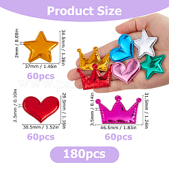 180 pieza de 3 estilos de accesorios de adorno de tela&nbsp;DIY-HS0002-58
