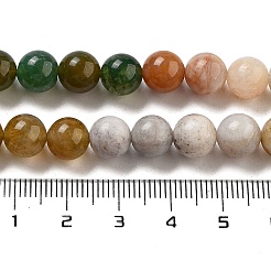 Fili di perline di agata foglia di bambù naturale e agata indiana&nbsp;G-B095-A04-01