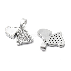 Colgante micropavé cubic zirconia de latón&nbsp;KK-L222-018P
