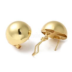 Pendientes semicirculares de latón chapado en estante para mujer&nbsp;EJEW-D068-02G