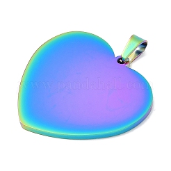 Pendentifs vierges estampés en acier inoxydable 304 avec placage ionique (IP)&nbsp;LS-STAS-I311-04B-RC
