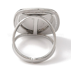Anillos de puño abiertos de acero inoxidable 304 esmaltados para mujer&nbsp;RJEW-F166-23P-02