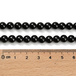 Natürlichen schwarzen Spinell Perlen Stränge&nbsp;G-L631-A03-6mm