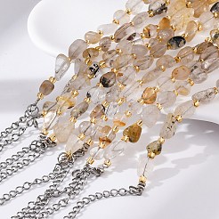 Bracelets naturels en quartz rutilés&nbsp;G-P563-07P-03