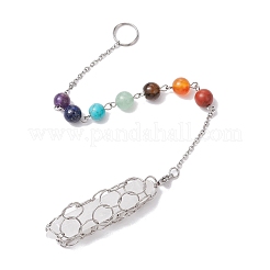 304 catena in acciaio inox macramè sacchetto porta pietre vuoto pendoli da rabdomante&nbsp;PALLOY-JF02878-03