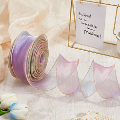 1 sachet de ruban organza dégradé de couleurs&nbsp;OHAR-CY0001-01C