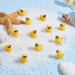 50 pièces ornements en résine mignons petits ornements de canard jaune bricolage aménagement paysager&nbsp;JX882A
