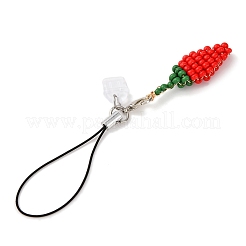 Perline di vetro di peperoncino piccante&nbsp;HJEW-MZ00293
