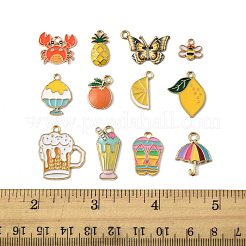 48 Stück 12 Arten Legierung Emaille Anhänger&nbsp;ENAM-FS0003-51