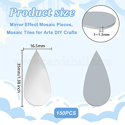 150 cabochon en verre en forme de larme&nbsp;DIY-OC0001-39A