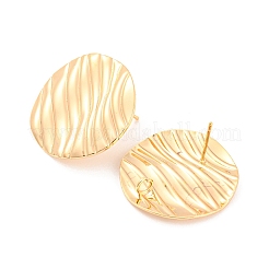 Accessoires de clous d'oreilles en laiton plaqué rack&nbsp;KK-M261-47G