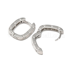 Pendientes de aro de mujer ovalados de latón con lunares&nbsp;EJEW-F314-02A-P