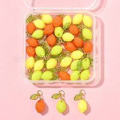 36 pendentif acrylique citron 3 couleurs&nbsp;PALLOY-FS00059-01