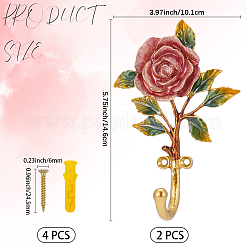 Hakenaufhänger aus Emaillelegierung&nbsp;DIY-WH20007-684G-02